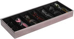 J JACKCUBE DESIGN 7 Slot Sunglasses Organizer, Leather Eyeglass Storage Tray Box - Image 7