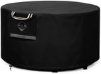 QH.HOME Fire Pit Cover Round 40", 600D Heavy Duty Fabric 100% Waterproof by QHHOME