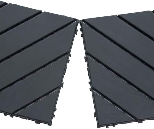 Plastic Interlocking Deck Tiles 12"x12" Waterproof Outdoor Patio Flooring PP - Image 3