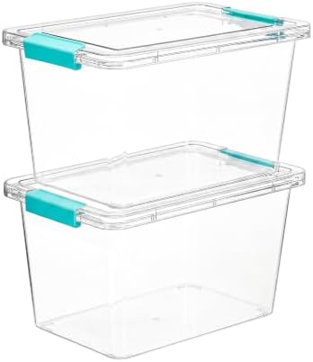 Vtopmart 2 Pack 5 Qt Clear Storage Bins by Vtopmart