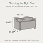 Covermates Elite Outdoor Deck Box Cover - 84W x 34D x 30H - Weatherproof - Image 2