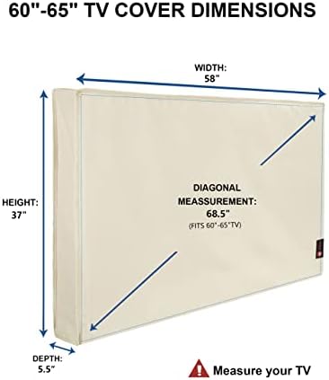iBirdie Outdoor TV Cover 60 to 65 inch Weatherproof and Waterproof - Image 2