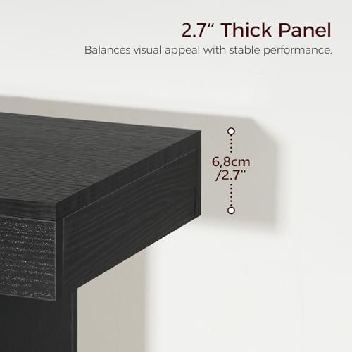 MAHANCRIS Modern Console Table, 39.4" Black Rectangular Entryway Table - Image 5