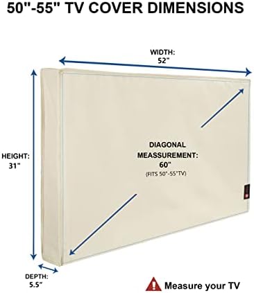 iBirdie Outdoor TV Cover 52 to 55 inch Weatherproof and Waterproof - Image 2