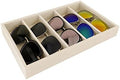 Luxurious 5 Grid Beige Velvet Eyewear Storage Sunglasses Jewelry Tray Organizer by SVEADISPLAY
