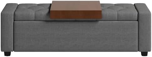 Upholstered Ottoman with Storage Bench by Atrtivoent