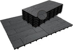 JJWOOD Stone-Look Interlocking Deck Tiles, Matte Rock Texture Outdoor Floor by Unknown
