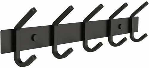 Coat Rack Wall Mount – 15 Inch Stainless Steel Hook Rail by SAYONEYES