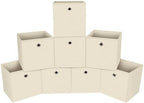 Foldable Storage Cubes Bins, 11 Inch Cloth Storage Cube Fabric Storage Box by NieEnjoy