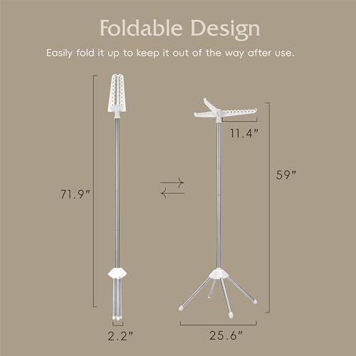 Beaudaily Clothes Drying Rack, Foldable Laundry Drying Rack, Indoor 59-Inch - Image 7