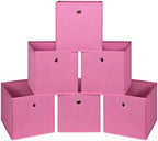 Foldable Storage Cubes Bins, 11 Inch Cloth Storage Cube Fabric Storage Box by NieEnjoy