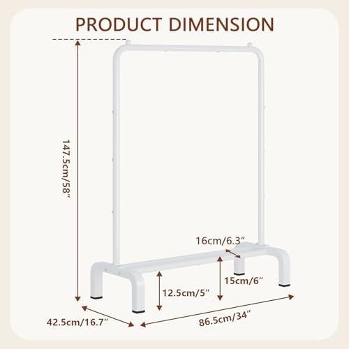 JIUYOTREE Garment Rack Clothing Clothes Rack - Image 3