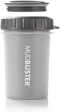 Dexas Lidded MudBuster Medium Dog Paw Cleaner, Light Gray, Fits 1.5"-2.5" Wide by Dexas