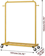 Sywhitta Metal Garment Clothing Rack on Wheels - Image 4