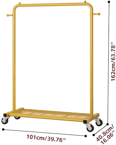 Sywhitta Metal Garment Clothing Rack on Wheels - Image 4