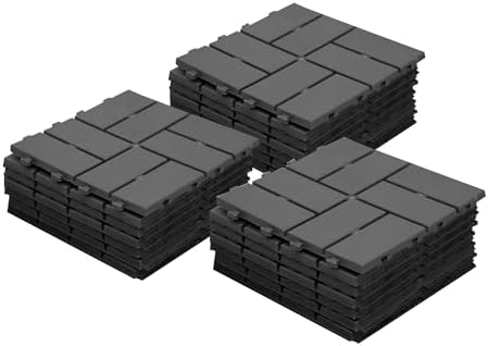 Interlocking Deck Tiles Outdoor Waterproof, Composite Patio Flooring by SHPAIDIRECT