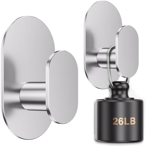 Aikzik Adhesive Towel Hooks - 26LB Heavy Duty Wall Sticky Waterproof Hooks by Aikzik