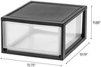 IRIS USA 2-Pack 30 Qt. Stacking Drawer Organizer - Image 3
