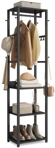 VASAGLE Freestanding Coat Rack, Hall Tree by VASAGLEbySONGMICSHOME