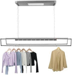 Electric Retractable Airing Rack Gray, Ceiling Clothesline 77lbs Load, Ceiling - Image 2