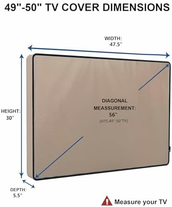 iBirdie Outdoor TV Cover 48 to 50 inch Weatherproof and Waterproof - Image 2