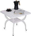 YKSY&YKSY Jardin DE Centennial Cast Aluminum Outdoor Side Table, Anti-Rust by Unknown