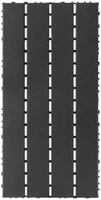 24"x12" Plastic Interlocking Deck Tiles, 24 Pack Patio Flooring Waterproof - Image 2