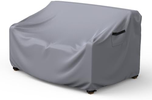 Mrrihand 3-Seater Outdoor Patio Sofa Cover Waterproof 90"W×42"D×32"H Grey by Mrrihand