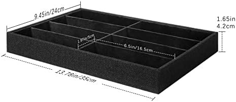 Emibele Glasses Organizer Jewelry Tray, 8 Grids Velvet Tray Watch Storage - Image 7