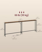 VASAGLE 78.8" Console Table, Narrow Behind Couch Table - Image 5