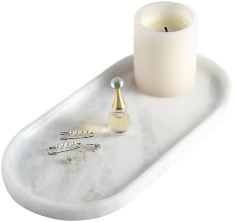 Koville African Natural Marble Decorative Tray, Catchall Tray by Koville
