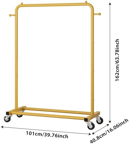 Sywhitta Metal Clothing Rack on Wheels - Image 3