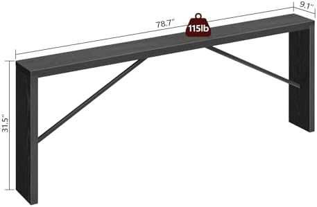 MAHANCRIS Console Table, 78.7"Long Sofa Table Behind Couch - Image 3