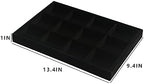 Coward 2PC Black Velvet Stackable 12 Grids Jewelry Organizer Tray Bracelet - Image 5
