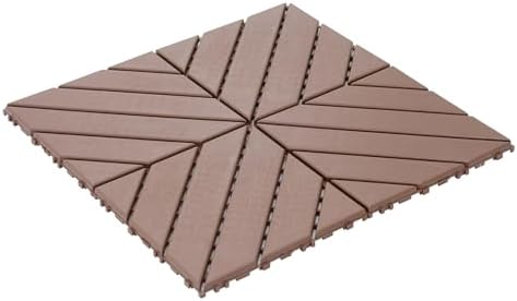 44 Pack Interlocking Deck Tiles, 12x12 Inch Modern Plastic Outdoor Flooring - Image 6