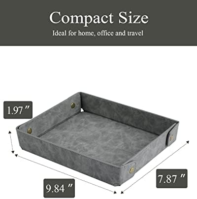 CASIRENA Faux Leather Valet Tray Organizer - Image 3