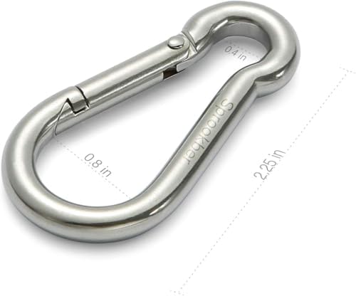 sprookber Stainless Steel Spring Snap Hook Carabiner - Image 2