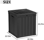 50 Gal Outdoor Storage Box Waterproof Lockable Deck Boxes Black - Image 2