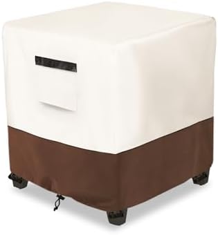 Waterproof Patio Ottoman Cover, Square Patio Small Side Table Cover, Heavy Duty by Osileyo