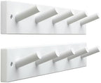SKOLOO Coat Rack Wall Mount 17 inch, 5 Hooks, Shaker Style by SKOLOO