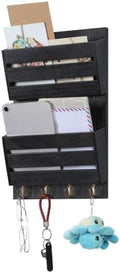 MOOACE Mail Organizer Wall Mount, Wood Mail and Key Holder by MOOACE