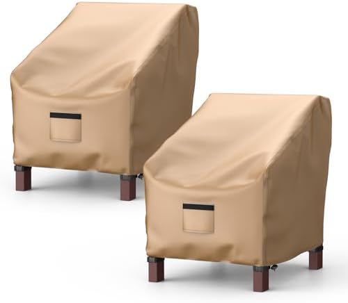 2 Pack Outdoor Patio Chair Covers Waterproof 30"Wx27"Dx36"H by Brosyda