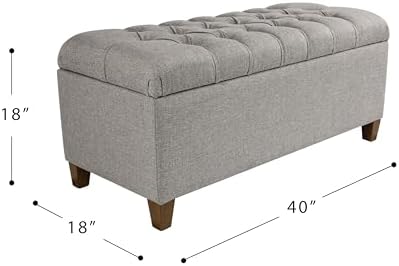 HomePop Ainsley 40" Storage Ottoman Bench - Image 3