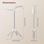 Foldable Clothes Drying Rack, Rotatable Free Standing drying rack, 1 Layer - Image 2