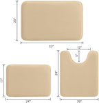 HUXMEYSON 3-Piece Memory Foam Bathroom Rug Set - Image 2
