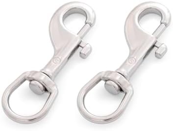 SHONAN 2.75 Inch Swivel Eye Snap Hook, 2 Pack Marine Grade Scuba Bolt Snap - Image 5