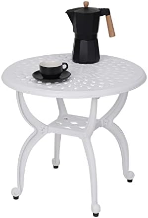YKSY&YKSY Jardin DE Centennial Cast Aluminum Outdoor Side Table, Anti-Rust by Unknown