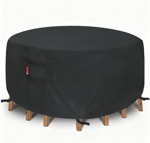 SheeChung Patio Furniture Cover Waterproof, Round Table Cover by SheeChung