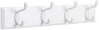SONGMICS Wall-Mounted Coat Rack, 4 Dual Metal Hooks by VASAGLEbySONGMICSHOME