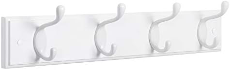 SONGMICS Wall-Mounted Coat Rack, 4 Dual Metal Hooks by VASAGLEbySONGMICSHOME